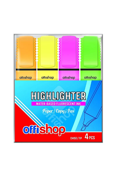 Offishop Marker de text fluorescent cu 4 culori OF391