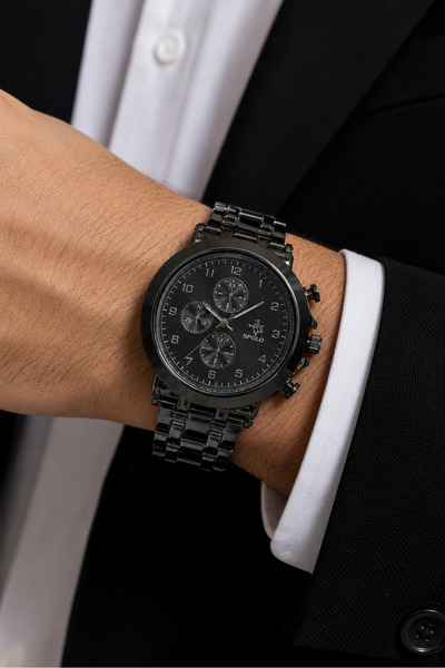 S.POLO New Model with Sports Men's Wristwatch and Bracelet as a Gift