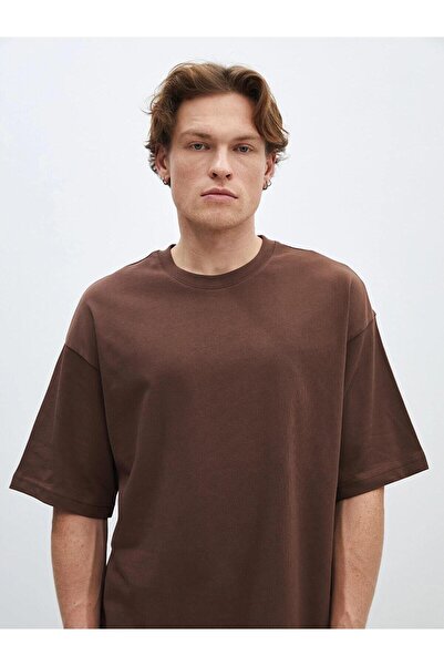 LC Waikiki Oversize Crew Neck Short Sleeve Combed Cotton Men's T-Shirt (S4)