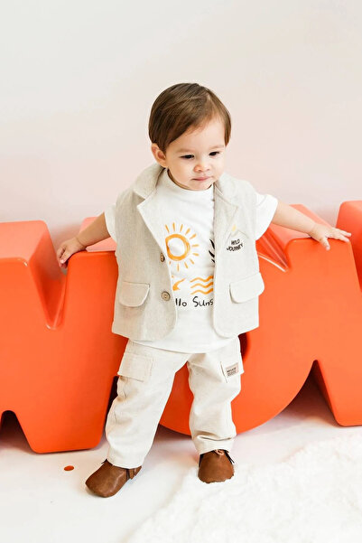 HAUSEkids 9-24 Months King Mode Baby Boy 3-Piece Set-Latte
