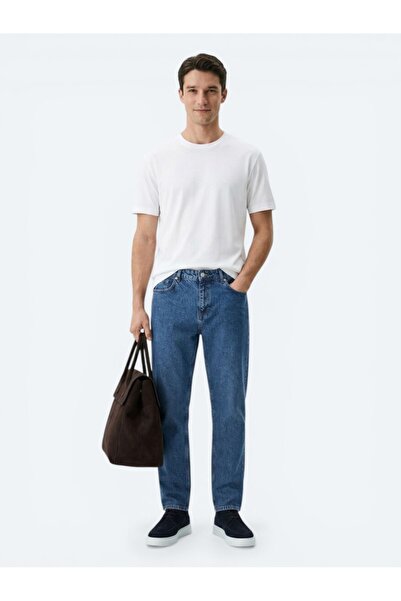 Kip White Plain Cotton Blended T-Shirt