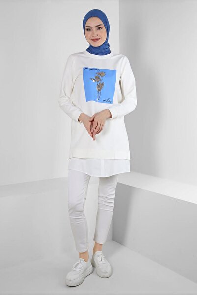 Alvina Text and FLOWER PRINTED TRACKSUIT TUNIC 43556