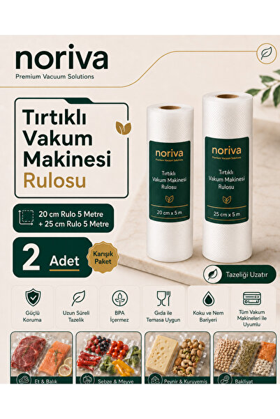 Noriva 20 Cm 1 Adet 25 Cm 1 Adet Ev Tipi Rulo Vakum Poşeti