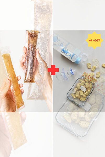 PALPAK Tek Kullanımlık Meybuz Poşeti 40 Adet (5.5x22 cm) –4 Adet Kalpli Kavan...
