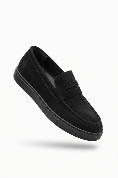 Zerenyus Jy180 Estilo X Laceless Suede Men's Casual Sports Classic Shoes - Black