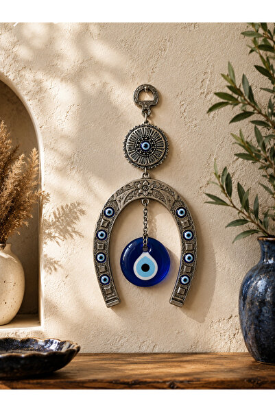 İNCİ sepette Nazar Boncuklu Nal Wall Horseshoe Ornament with Elephant Figure ...