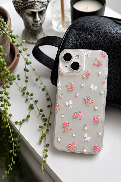 Go Aksesuar Iphone 13 - 14 ve 15 Uyumlu Darbe Önleyici Mat Şeffaf Baskılı Sil...