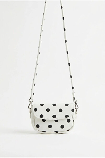 XWOH Adjustable Knot Detail Strap Women's Crossbody Bag Juno White Polka Dot