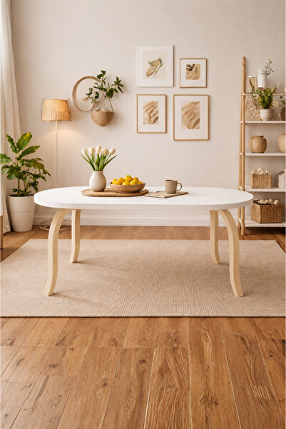 weltwood 6 Kişilik Butterfy Yemek Masası | 160 x 80 cm MDF Tabla 36mm Kalınlı...