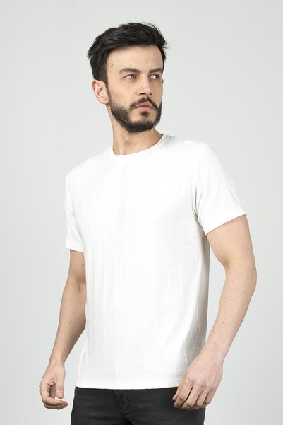 Cazador B.Yaka K.Kol Men's T-Shirt 4161 Ecru