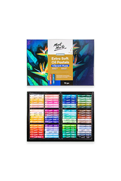 Mont Marte Mm Extra Soft Oil Pastel Vibrant Tones 72Pcs Premium