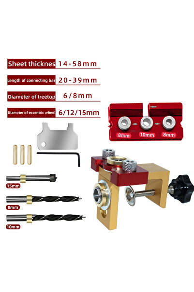 Choice5 SET A 3 In 1 Dowel Jig Aluminum Alloy Pocket Hole Jig 8/10/15mm Drill...