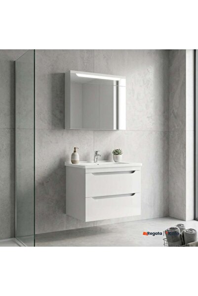 KALE Casilla 80 Cm Satin Gri Banyo Dolabı Takımı