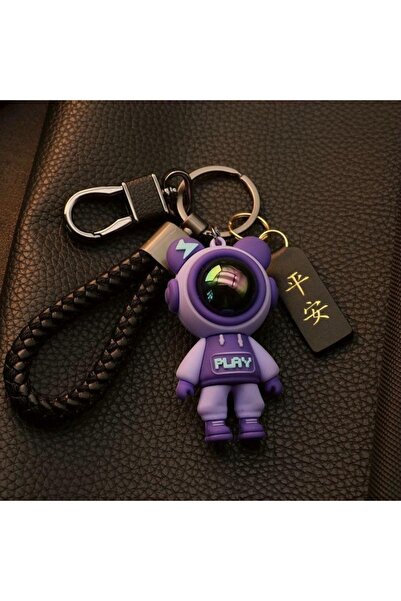 Choice3 Purple Interior Decor Accessories High-end Starry Sky Keychain Cartoo...