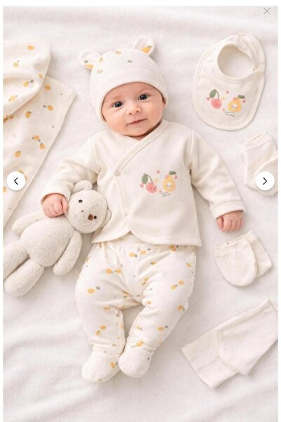 HAFY BABY Pear and Cherry Patterned, 10 Piece, Baby Girl Hospital Discharge Set
