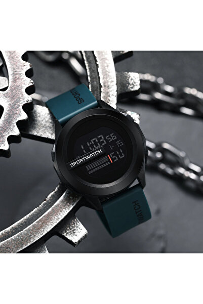NOTHING blackish green Multi Functional Electronic Watch Men's Large Dial Lum...
