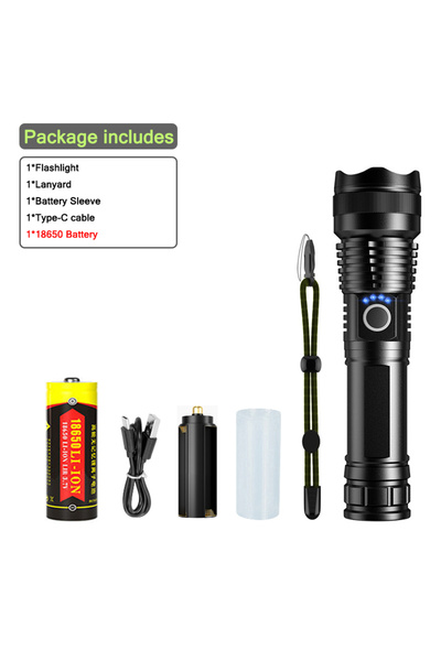 Choice Lithium Ion Battery ZOOM black With 18650 Battery High Power Led Flash...