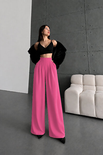 classy moda KADIN PANTALON KUMAŞ DABIL LUKS PANTALON CEP