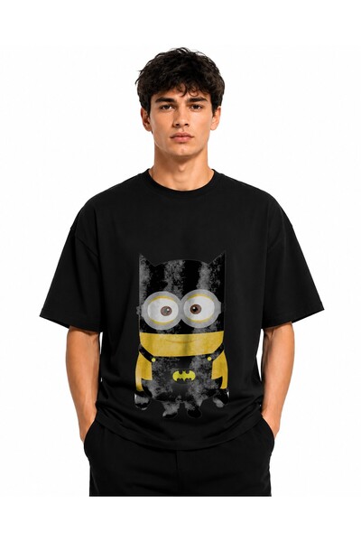 Inscriptie Tricou Unisex Bumbac Premium Casual " Batman minion "
