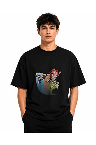 Inscriptie Ουνισέξ Βαμβακερό T-Shirt Υψηλής Ποιότητας  "Powerpuff Girls "