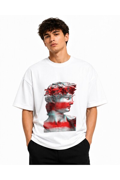 Inscriptie Tricou Unisex Bumbac Premium Casual " David glitch "
