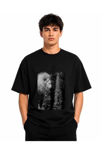 Inscriptie Tricou Unisex Bumbac Premium Casual " Pair of lion king "