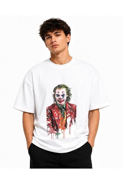 Inscriptie Ουνισέξ Βαμβακερό T-Shirt Υψηλής Ποιότητας  "Τζόκερ 2019 ακουαρέλα "