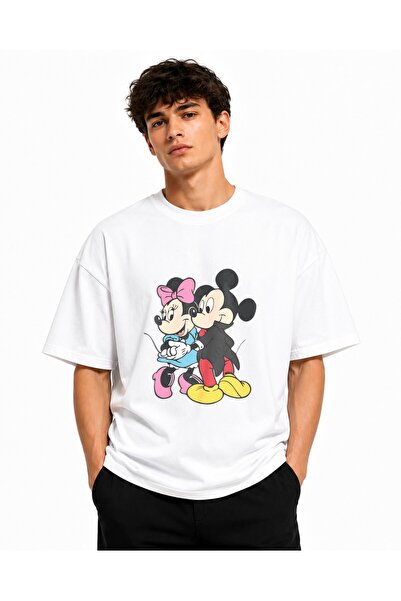 Inscriptie Unisex Βαμβακερό T-shirt Υψηλής Ποιότητας " Μίκυ Μάους και Μίνι Μά...