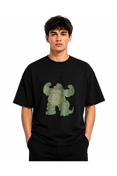 Inscriptie Tricou Unisex Bumbac Premium Casual " Crocodil cu muschi "