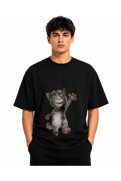 Inscriptie Ουνισέξ Βαμβακερό T-Shirt Υψηλής Ποιότητας  "Talking Tom, Γεια σου!"