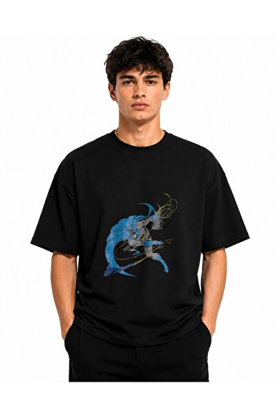 Inscriptie Tricou Unisex Bumbac Premium Casual " Batman, in actiune "
