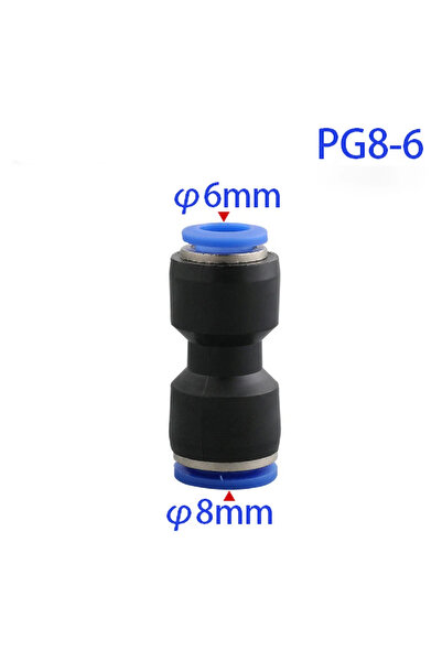 Choice9 5PCS PG8-6mm Pu Pneumatic Fittings Plastic Connector PG 4mm 6mm 8mm 1...