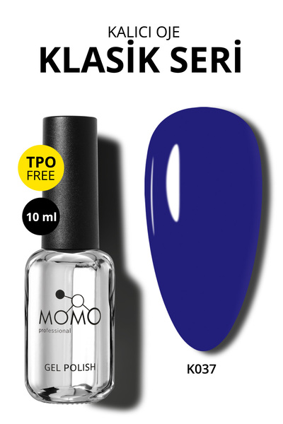 MOMO professional Kalıcı Oje K037,Saks Mavi, 10 ml