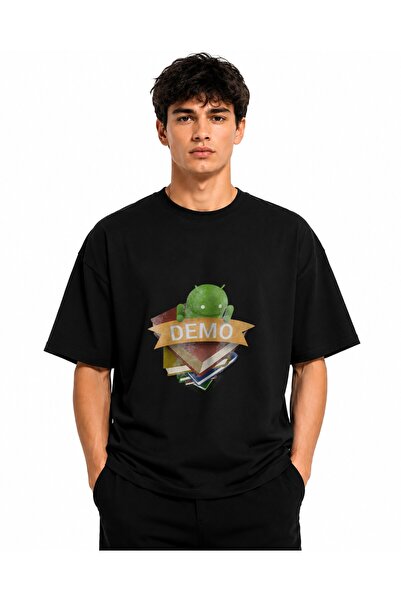 Inscriptie Unisex Premium Cotton Casual T-Shirt "Android demo"