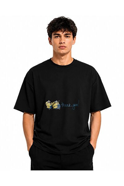 Inscriptie Tricou Unisex Bumbac Premium Casual " Minion - thank you "