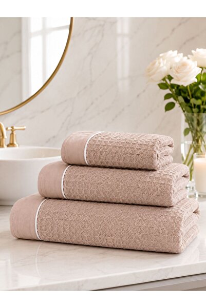 Donetella Pack of 3 Waffle Towel Set – 310 GSM Microfiber, Soft, Absorbent & ...