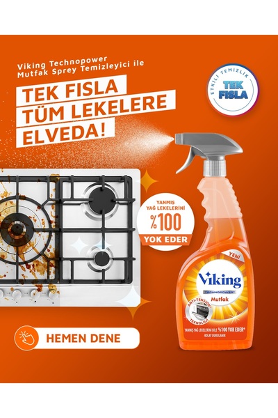 Viking TECHNOPOWER (Çok Amaçlı ,Mutfak,Banyo) Paket 750 ml X 3 Adet