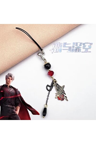 Choice6 K832 Game Love And Deepspace Sylus Cosplay Phone Chain Crow Rose Pend...