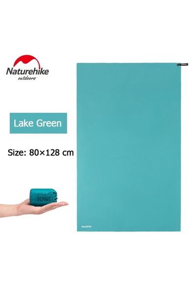 Naturehike منشفة حمام خضراء بحيرة 80×128 سريعة الجفاف، ماصة للرطوبة، تسمح بمر...