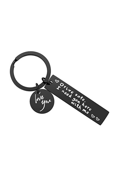 Choice1 Black Drive Safe，I Need You Here With Me Metal Keychain Love You Keyc...