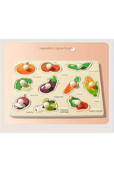 Choice7 vegetable Montessori Early Education Geometry Beginner Puzzle Board, ...