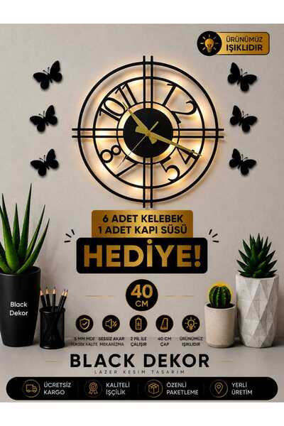 Blackdekor Modern Şık Tasarımlı Oturma Odası Saati Dekoratif Çok Satılan Duva...