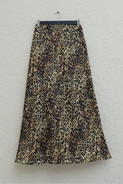Modamorfo Ausgestellter Rock mit Leopardenmuster - Leopard