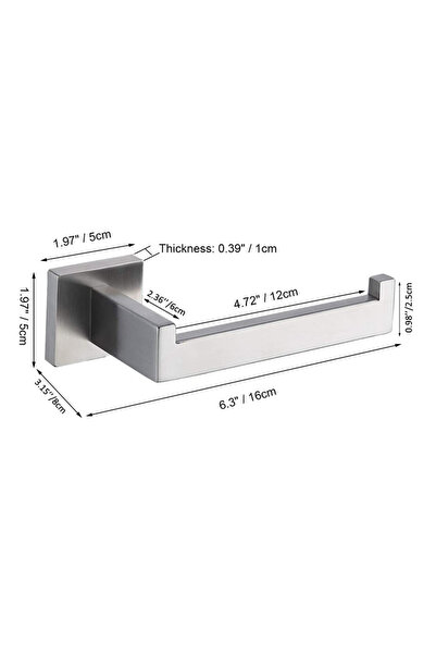 Choice Silver 15.8cm 304 Stainless Steel Bathroom Accessories 1 Piece Matte B...