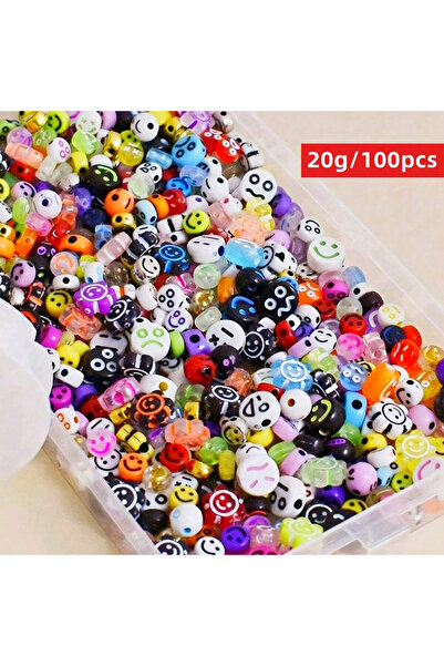Choice Mixed-20g-100pcs 20g/100pcs DIY smiley face bead beads, loose acrylic ...