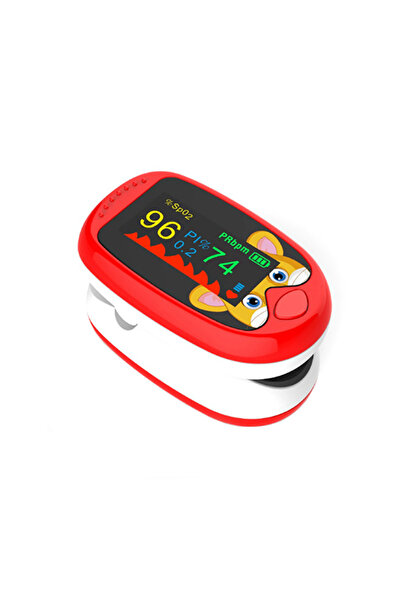 choice2 No-Case-Red AiQUE Pediatrics Finger Pulse Oximeter Blood Oxygen Satur...