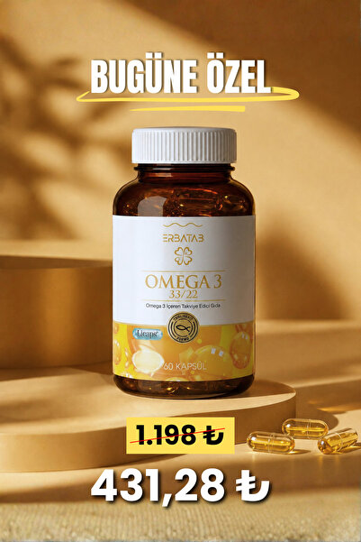 Erbatab Omega 3 Balık Yağı 33/22 60 Kapsül Licaps®