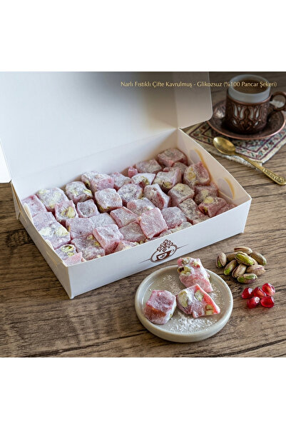 Ertokuş Efendi Nar Aromalı Duble Antep Fıstıklı Lokum 250 gr | Çifte Kavrulmu...