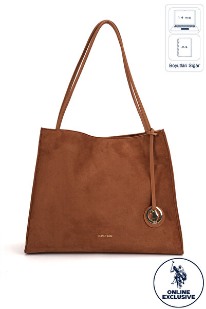 U.S. Polo Assn. حقيبة كتف نسائية باللون البني Us26806