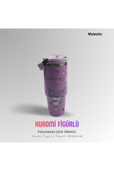 vovoyo Kuromi Figürlü Premium Paslanmaz Çelik Termos